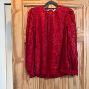 Vintage Saint Laurent Red Women's Top